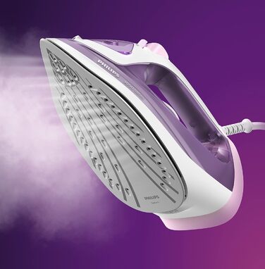 Парова праска Philips серії 3000 - 2 000 Вт, постійна потужність подачі пари 30 г/хв, подача пари 140 г, керамічна підошва, вертик