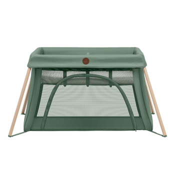 Дорожнє ліжечко Maxi-Cosi Calao Light, суперкомпактне та легке, матрац CloudCore, 2 рівні для сну, дорожня сумка, для новонароджених та малюків (0-3 роки), макс. 15 кг, Beyond Green Eco