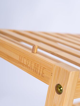 Бамбукова полиця для взуття, штабелювана полиця для ванної кімнати та кухні, натуральне покриття, 3-рівнева полиця з системою вставок, компактна, розміри Ш/Г 75x26x62 см