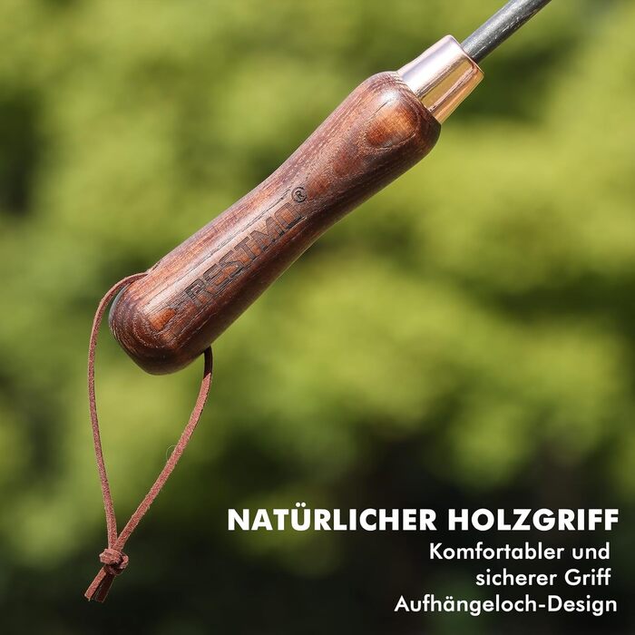 Набір садових інструментів RESTMO (3 предмети) лопата, сапа та вила з вуглецевої сталі з дерев'яними ручками. Ідеальний подарунок для садівників