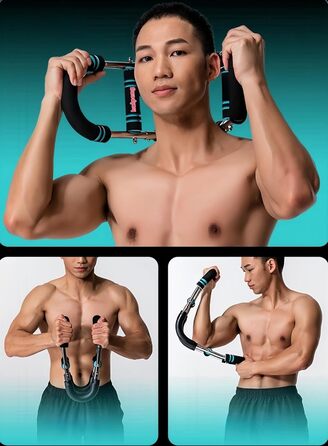 Тренажер для рук, гнучка штанга, U-подібний еспандер для грудей та рук, регульований твістер-тренажер для рук, гриф для м&39язів грудей, плечей, передпліччя, біцепсів та рук, формує ідеальне тіло. 50 кг, синій