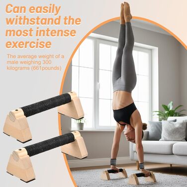 Дерев&39яні ручки для віджимань з ремінцями на зап&39ястя, 2 шт., перекладина для віджимань 25 см, паралельні бруски, що не ковзають у суглобах, ергономічні, нековзні ручки для стійки на руках, обладнання для калістеніки для віджимань у стійці на руках