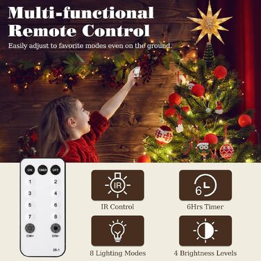 Різдвяна верхівка для ялинки Lewondr