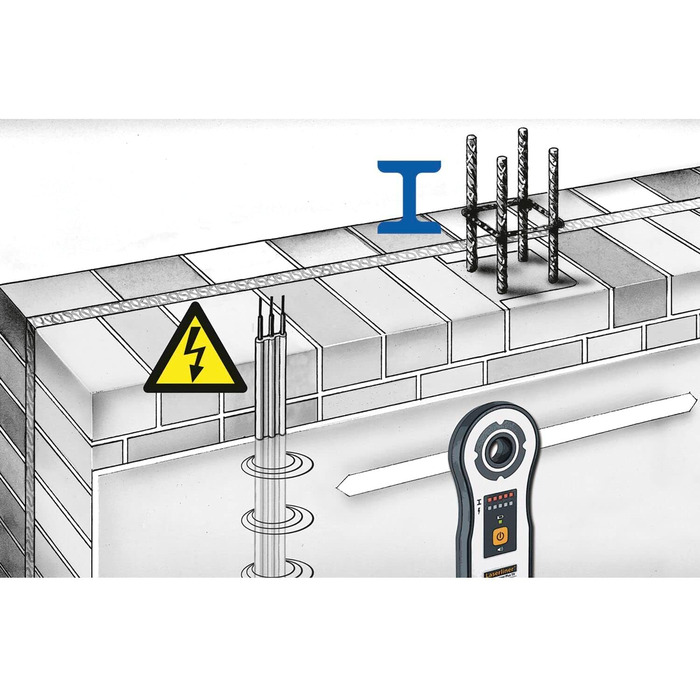 Пристрій для наведення свердла Umarex Laserliner CenterScanner Plus (складається з передавача приймача, для вирівнювання каналу свердла до 150 см, світлодіодні індикатори, виявлення металу/напруги) 075.300A Centre Scanner Plus