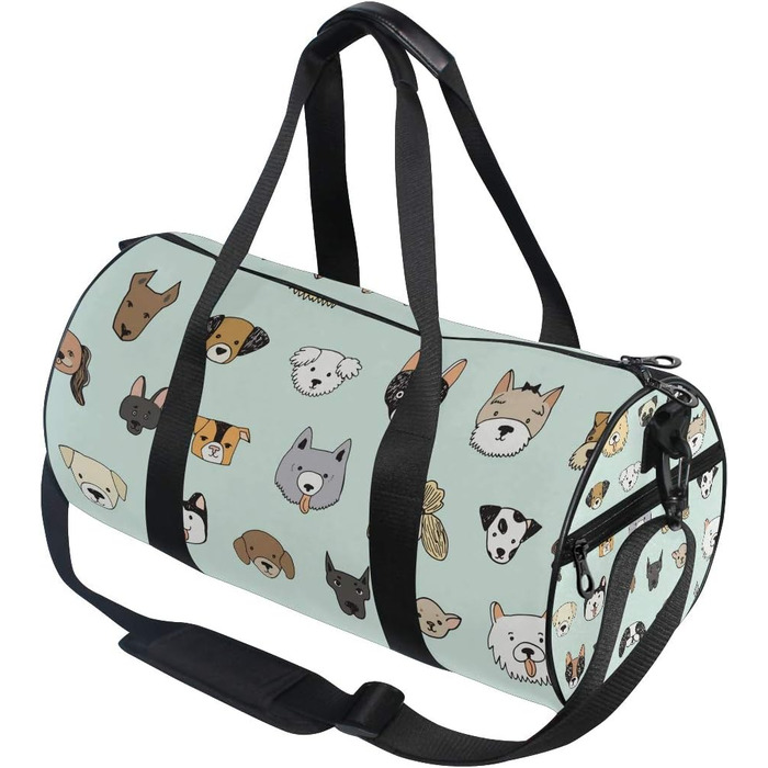 Спортивна сумка з кумедним малюнком песика та візерунками, з міцного канвасу, дорожня сумка, сумка для вихідних, валіза, жіноча та чоловіча сумка для спорту та подорожей
