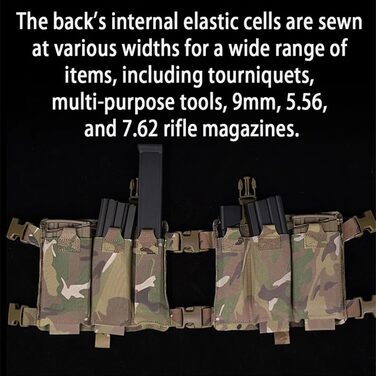 Нагрудний ремінь TS TAC-SKY Tactical Alpha, 34 роздільне шасі, H-подібна ремінна система з лазерним вирізом MOLLE 556 762, підсумок для пістолетного магазину, гвинтівки, полювання, страйкбол, стиль SS (колір RG)