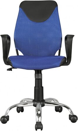 Дитяче офісне крісло FineBuy Terni для дітей віком від 6 років зі спинкою, ергономічне дитяче офісне крісло, регульоване по висоті, синє