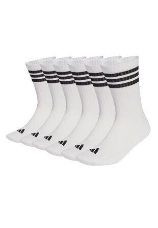 Шкарпетки Adidas Unisex 3 Stripes Essentials Cushioned Crew, 6 пар, 40-42 білі/чорні/чорні