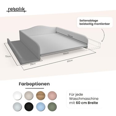 Кріплення для пеленального столика для пральної машини Пеленальний килимок 60x70 см Ламінована дерев&39яна дошка Зелений 82x72x10 см Безпечне та компактне кріплення для пеленального столика