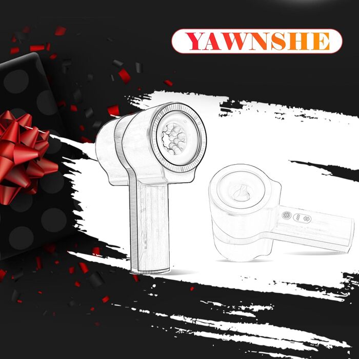 Електричний чоловічий мастурбатор YAWNSHE, з функціями поштовху, обертання та вібрації