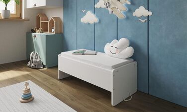 Дитяче ліжечко/спальне місце Love For Sleep 90x40 см з матрацом, колиска на колесах, біле Дитяче ліжко SMARTCRIB, дерев&39яне - Дитяче ліжко