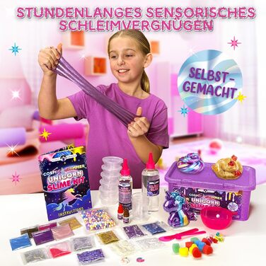 Оригінальний канцелярський набір Cosmic Shimmer Unicorn Set, -fun - для дівчаток з веселими доповненнями для створення слизу, що світиться в темряві, та багато іншого