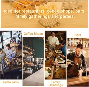 Кошик для смаження BUENTYA 8 шт. Невеликий кошик для смаження з нержавіючої сталі для подачі картоплі фрі кошик для міні-фритюрниці Кошик для фритюрниць Кошик для подачі картоплі фрі Кошик для смаження картоплі фрі з ручкою Французька решітка для смаження