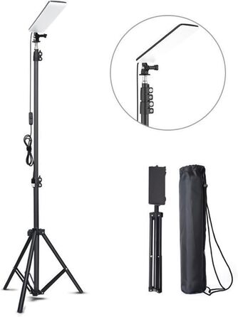 Ліхтар для кемпінгу з підставкою 59 x 7,5 x 7,5 см, телескопічний, яскравий світлодіодний вуличний ліхтар, портативне кріплення для штатива Телескопічний кемпінговий ліхтар, для нічної риболовлі, роботи, полювання, гаража, веранди, на природі