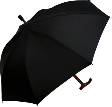 Парасолька з підтримкою iX-brella регулюється по висоті з дерев'яною ручкою - чорний