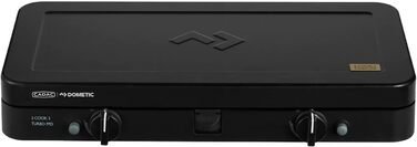 Турбоплита 2 Cook 3 Кулінарна книга для кемпінгу - Газовий настільний гриль з 2 конфорками Книга рецептів - Набір грилів для кемпінгу з п&39єзо-запалюванням та рецептами Аксесуари для грилів та обов&39язкові речі для кемпінгу - Турбоплита 50 мБар Кулінарн