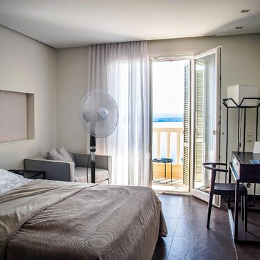 Вентилятор на п'єдесталі 40 см - лауреат премії 2024 року - регульована висота п'єдесталу вентилятора - високий потік повітря, 3 н