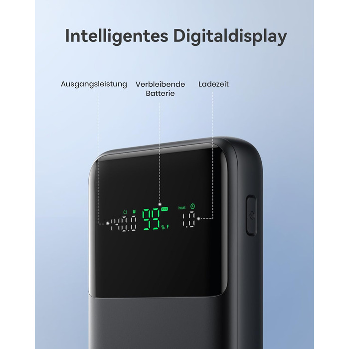 Невеликий, але потужний вхід і вихід USB C для телефону та ноутбука, зовнішній акумулятор для мобільного телефону для MacBook Pro