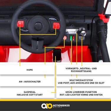 Дитячий електромобіль Jeep Wrangler Offroad - повний привід 4х4 - USB - двигун 4 х 35 Вт - 2-місний - пульт дистанційного керуванн