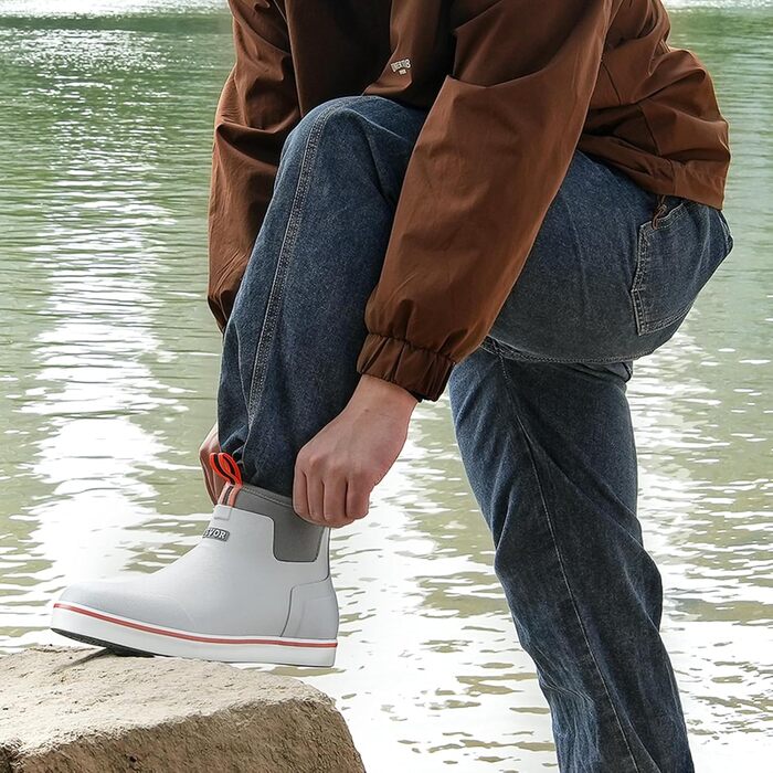 Чоловічі гумові чоботи до щиколотки VEVOR, розмір 45.5 EU, сірі