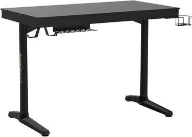 Ігровий стіл EUREKA ERGONOMIC з RGB-підсвічуванням 110 см, скляний ігровий комп&39ютерний стіл з музичним реактивним RGB-світлодіодним підсвічуванням через додаток, 110 x 60 см