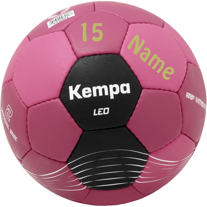 Пропозиція Kempa Sportartikelland Гандбольний м&39яч, рожевий, розмір 1, персоналізований з друкованим ім&39ям та/або номером гравця