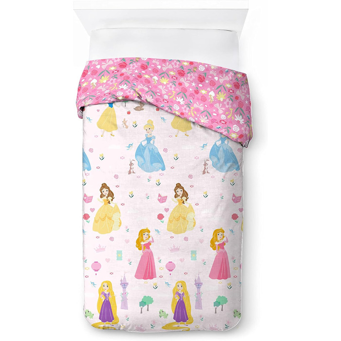 Постільна білизна Disney princess силует 140 x 200 см, 100 бавовна, для односпального ліжка, містить підодіяльник і наволочку 65 x
