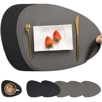 Підстилки шкіряні та підставки, Підстилки миються круглі двосторонні нековзні Підстилка шкіряна зі штучної шкіри Підстилка шкіряна