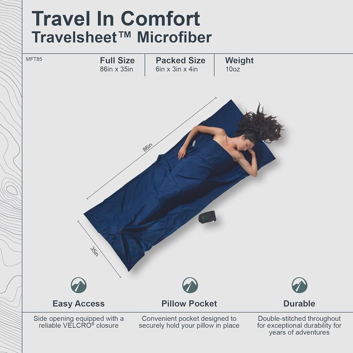 Спальний мішок COCOON - Преміум - Мікрофібра TravelSheet™