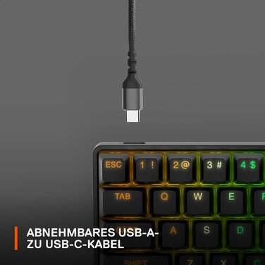 Гіпермагнітна ігрова клавіатура SteelSeries Apex Pro Mini HyperMagnetic Gaming - Найшвидша у світі - Налаштовувана реакція - 60 фо