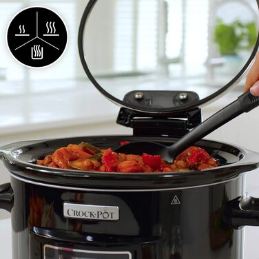 Цифрова мультиварка Crock-Pot з відкидною кришкою Регульований час приготування 4,7 літра (4-5 осіб) Чорний (Нержавіючий Метал) CSC052 шт. Чорний 4.7 л