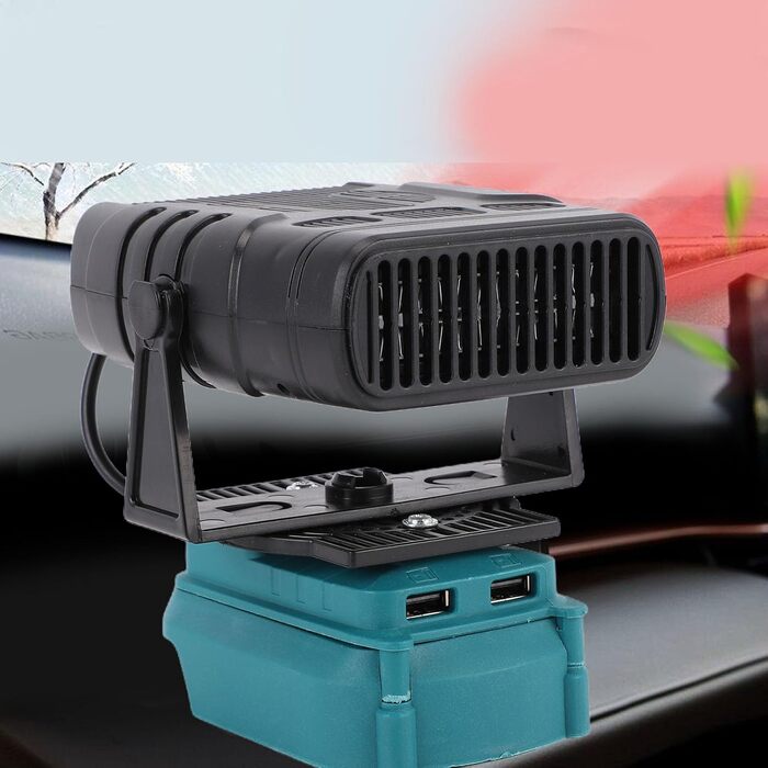 Портативний кімнатний обігрівач Fafeicy, електричний обігрівач з 2 режимами температури від 55 до 85 C та двома USB-портами для BL1850, BL1840, BL1830, BL1820, BL1430 Ion-