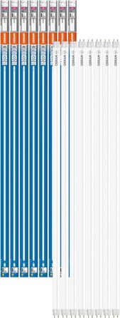 Економічні світлодіодні трубки OSRAM для електромагнітних баластів, 15 Вт, G13, трубка, двостороння, 6500 К, матова, холодне денне світло, упаковка з 8 шт., денне світло білого кольору