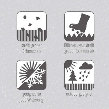 Килимок для садових дверей, стійкий до атмосферних впливів - Антрацит 40 x 60 см - Килимок для вуличного використання, що вловлює бруд - Килимок для дверей, що легко чиститься - Пластикова щетина, висота 1,4 см, 40 x 60 см (прямокутний), антрацит
