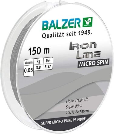 Плетена волосінь Balzer Iron Line Micro Spin 150 м котушка