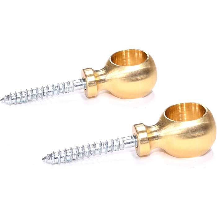 Алюмінієвий стрижень для кріплення килимів та доріжок до сходових сходинок з люверсами (100 см, золотий (комплект 1 стрижень 2 кільця)) 100 см золотий, комплект 1 стрижень 2 кільця