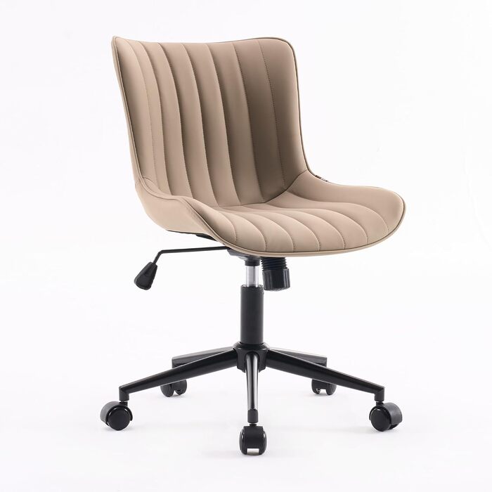 Ергономічне офісне крісло YOUTASTE, регульоване по висоті офісне крісло, офісне крісло зі штучної шкіри та колесами, обертове крісло з функцією гойдання, комп&39ютерне крісло з вантажопідйомністю 150 кг, хакі