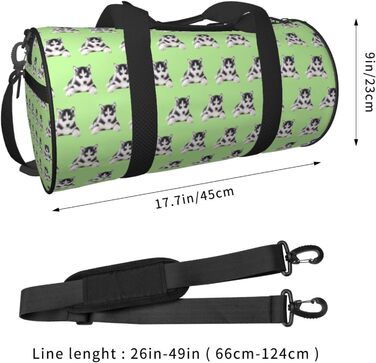 Спортивна сумка, дорожня сумка, милий принт з собачками, сумка для ночівлі, чорна, універсальний розмір, сумка для подорожей