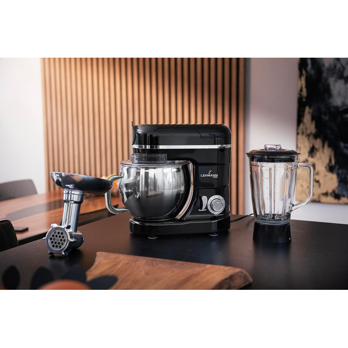 Універсальний кухонний комбайн Lehmann 3 в 1 комплект Планетарна мішалка Багатофункціональний кухонний комбайн з м'ясорубкою включаючи соковижималку 1,5 л і чашу з нержавіючої сталі 5 л