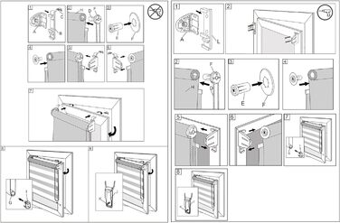 Подвійний затискач для рулонних штор Фіксація без свердління Антрацит 100x150 см (ШxВ), Duo Рулонні штори Zebra Рулонні штори Віконний затискач Рулонні штори Бічна тяга Рулонні штори Easyfix Напівпрозорі та затемнюючі рулонні штори для вікон та дверей 100
