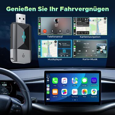 Бездротовий адаптер Lamto CarPlay 2 в 1 для Apple та Android Auto, бездротовий адаптер CarPlay Dongle Convert заводський дротовий CarPlay у бездротовий Plug & Play, Wi-Fi 5.8 ГГц, iOS 10 та Android 11