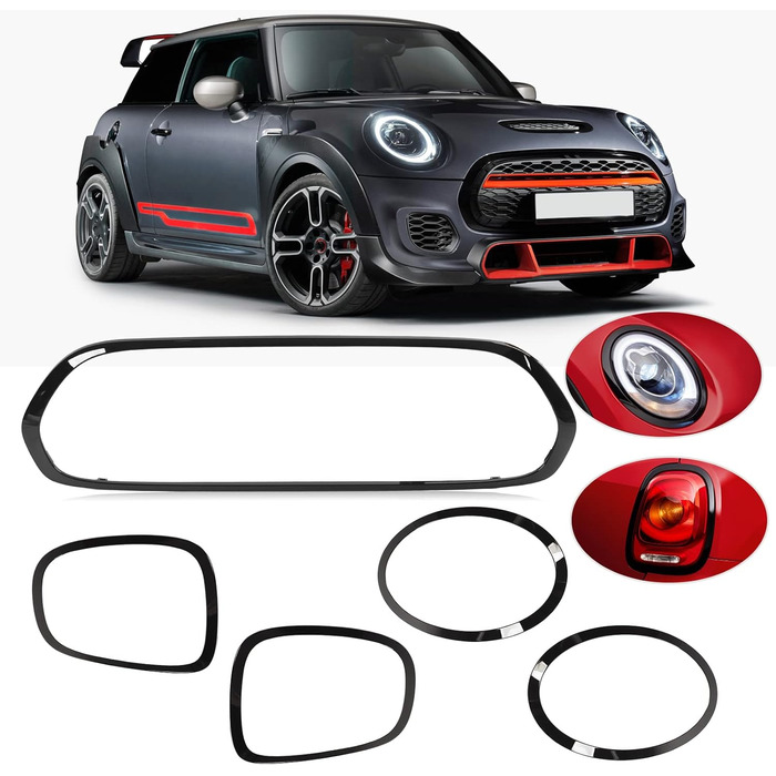 Кришка фари, KIMISS Кришка фари для Mini F55 F56 F57 One Cooper S JCW 2014 року на решітці радіатора Безель Кришка фар Обшивка Кришка фари, 56