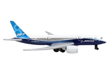 Одномісний літак Boeing 787 малого масштабу, модель літака, іграшкова мініатюрна модель з металу та пластику - для дітей віком від 3 років