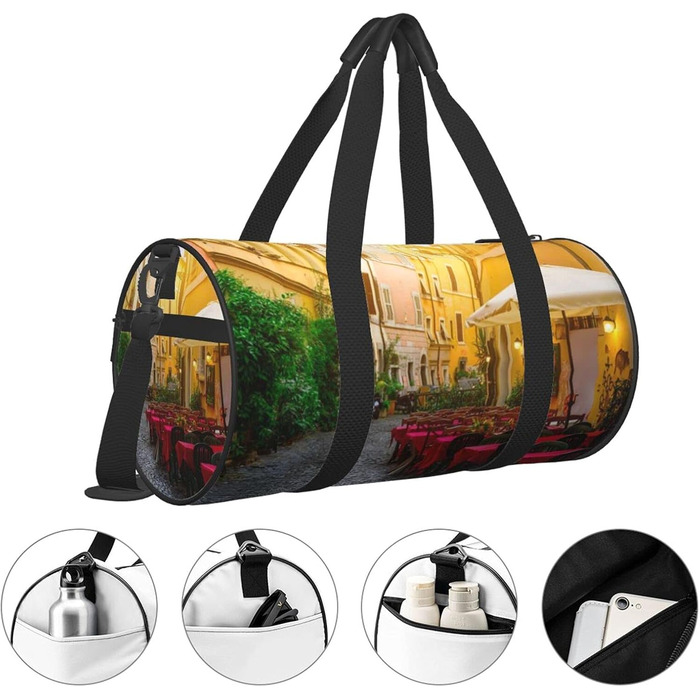 Універсальна дорожня сумка, італійська вінтажна спортивна сумка для чоловіків та жінок, сумка-мішок, спортивна сумка