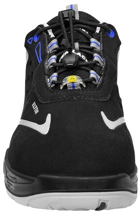 Захисне взуття ELTEN Rusher Low ESD S1, жіноче та чоловіче, текстильне, сталевий піднос, легке, спортивне, розмір 41, чорне, EU 41