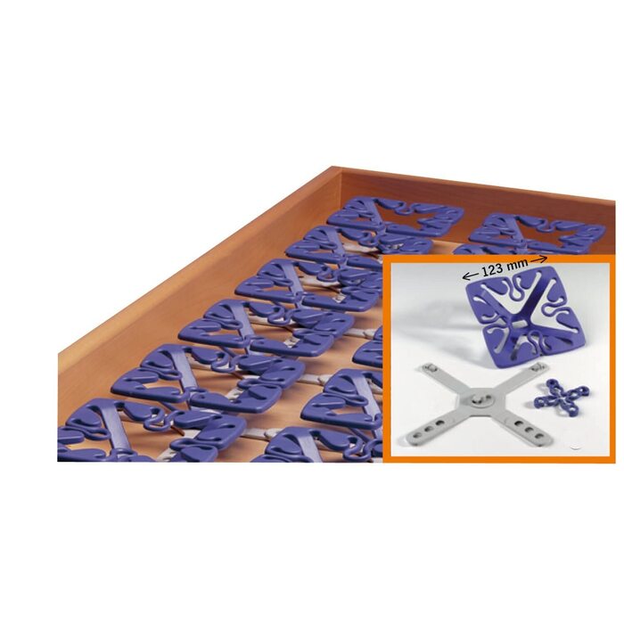 Система ліжка froli 19903 Star Mobil Spring Clip, змінна жорсткість, 80 x 200 см, синій колір