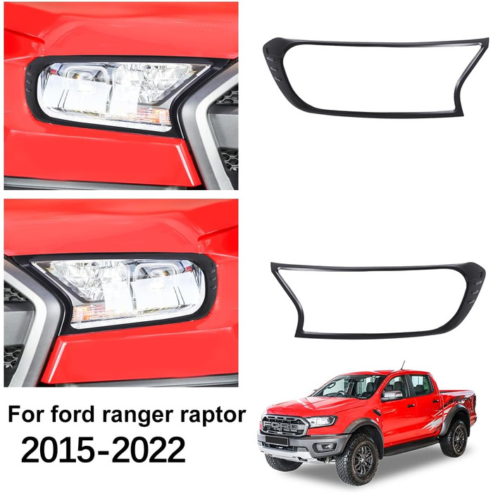 Чохол для фар JHCHAN для Ranger Wildtrak Raptor Limited 2015-2022 T6 T7 T8 XL XLT Tremor Кріплення захисного ліхтаря переднього ліхтаря