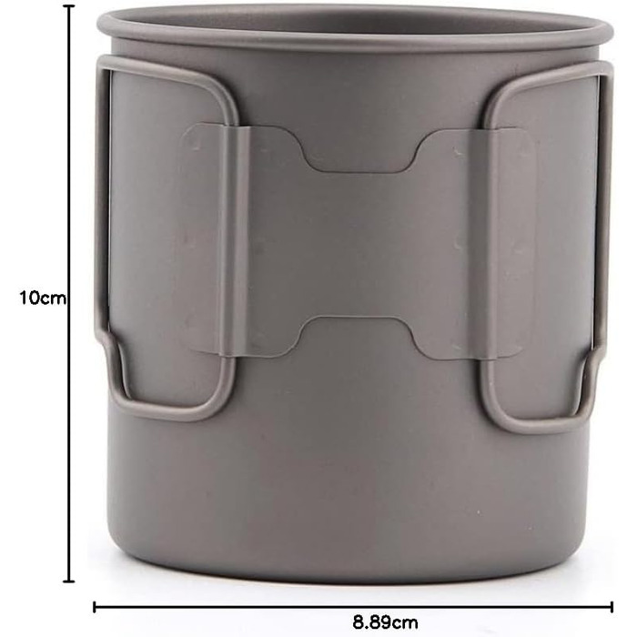 Титанова кемпінгова чашка-миска TOAKS (375 мл, 450 мл, 550 мл, 650 мл, 750 мл, 800 мл, 900 мл) (450 мл з кришкою CUP-450-C)