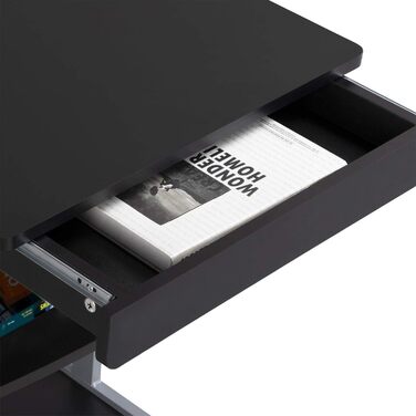 Комп&39ютерний стіл Yaheetech, письмовий стіл, ПК-стіл з шухлядою та 4 колесами, приблизно 56 x 51 x 79 см, чорний