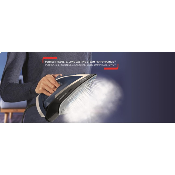 Парова праска Tefal FV6846E1 Ultragliss Plus проти накипу 2800 Вт знімний колектор для накипу 50 г/хв. безперервна подача пари 260